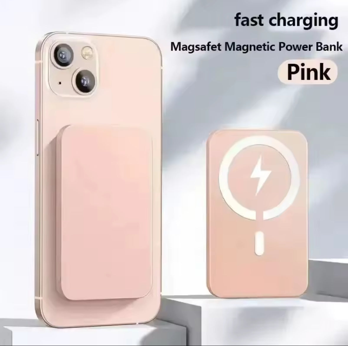 Banque d'alimentation magnétique sans fil, charge rapide, batterie externe, type C