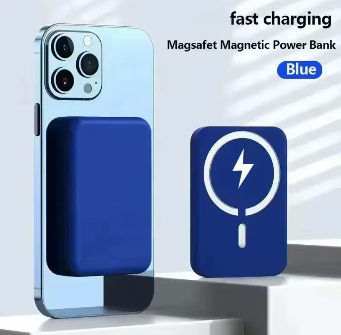 Banque d'alimentation magnétique sans fil, charge rapide, batterie externe, type C